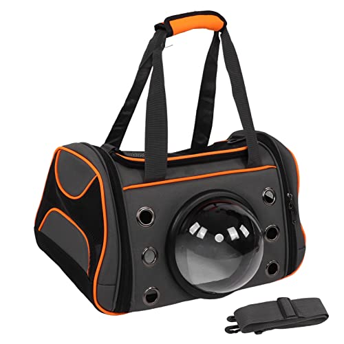 Dpofirs Haustier-Katzentrage, Gurtazierfähige Kleeine-Hundetetrage, 17,3 "X 9,4" X 9,8 ", MIT Transparentem Fenster Tragbar (Große Größe) von Dpofirs