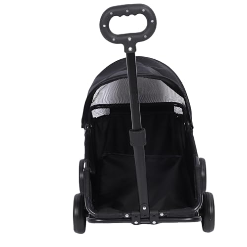 Dpofirs Haustierwagen, Hundewagen für Kleine Hunde Katzen, Faltbarer Spazierkarton Zum Campingeinkauf, den Transport von Lebensmitteln, Wasserdicht, Multifunktional (Black) von Dpofirs