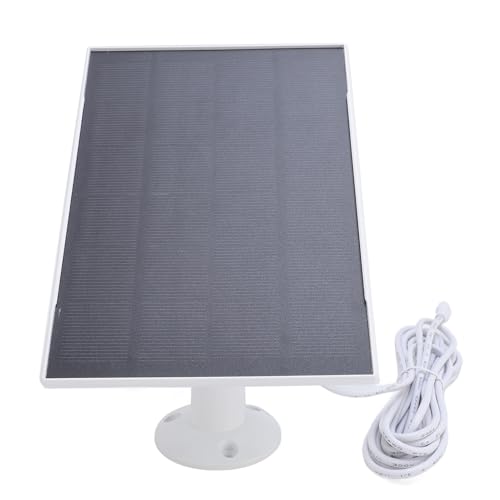 Dpofirs Solarpanel für die Vogelfutterkamera, Türklingelkamera Solarpanel 2 in 1 9,84 Fuß Kabel 360 Grad USB C 8w für Outdoor (White) von Dpofirs