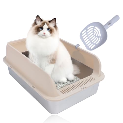 Extra Große Katzentoilette aus Edelstahl mit Hoher Wand, Geschlossene Katzentoilette für Große und Mehrere Katzen, Steel Cat Litter Box with Lid, ohne Rückstände Extra Große Katzentoilette aus Edelstahl mit Hoher Wand, Geschlossene Katzentoilette für Große und Mehrere Katzen, Steel Cat Litter Box with Lid, ohne Rückstände von Dpofirs