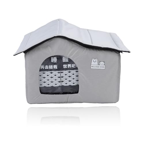 Dpofirs Medium Katzenhaus Im Freien Im Sommer Winter, Hundehütte Indoor, Gemütliche Hundehöhle & Katzenhöhle, Angenehme Hundehütte Indoor, Hundehaus für Drinnen, Hundehöhle für Hunde und Katze von Dpofirs