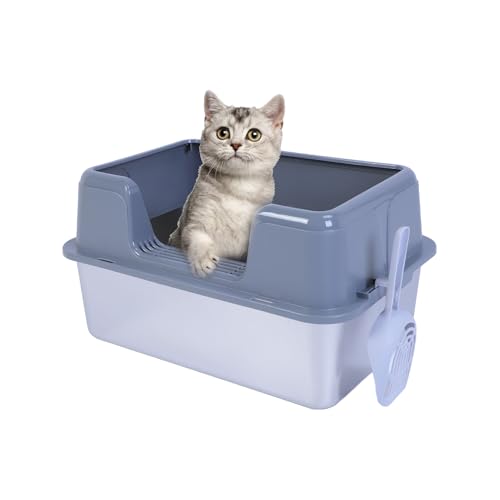 Katzentoilette aus Edelstahl, Extra Große Katzentoilette, Leicht zu Reinigen, Antihaftbeschichtet, Auslaufsicher, Geruchsreduzierend, Geräumig, Große Katzentoilette aus Metall, Katzentoilette aus Edelstahl, Extra Große Katzentoilette, Leicht zu Reinigen, Antihaftbeschichtet, Auslaufsicher, Geruchsreduzierend, Geräumig, Große Katzentoilette aus Metall, von Dpofirs