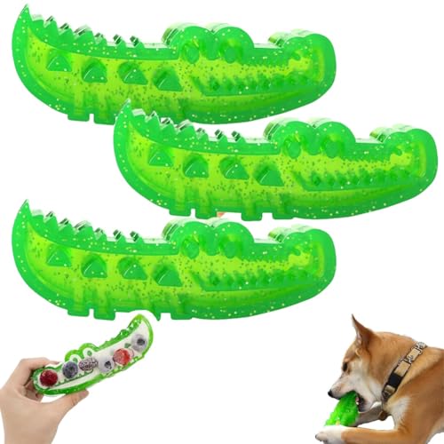 Langsames Futter, Kau- und Apportierkrokodil, Langsames Futter, Kau- und Apportierkrokodil-hundespielzeug, Hunde-puzzlespielzeug für Langsames Futter für Große, Mittelgroße und Kleine(Small*3pc) von Dpptgh