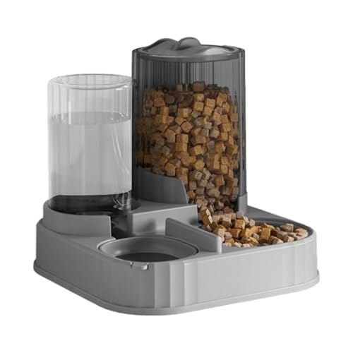 Automatischer Futterautomat | 2 In 1 Haustiernapf,Automatischer Futterautomat Für Katzen Trockenfutter Wasserspender - Für Kätzchen Welpen Kleintiere Wohnung Wohnzimmer Schlafzimmer Balkon von Dqsgiqe