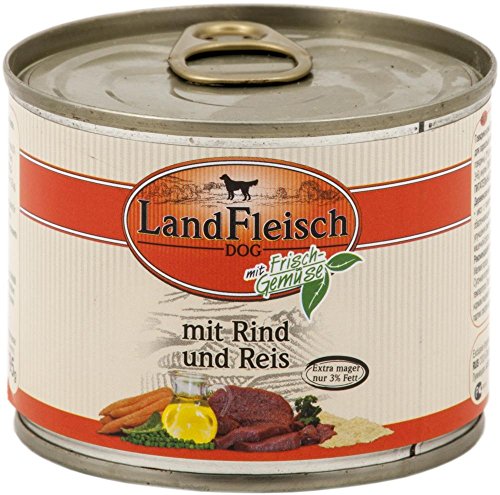 Landfleisch Dog Pur Rind&Reis extra mager 195g von Dr. Alders Landfleisch Dog
