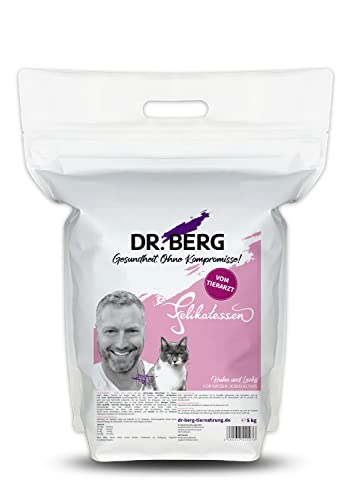 Dr. Berg FELIKATESSEN Huhn & Lachs - getreidefreies, hypoallergenes Katzenfutter - Trockenfutter für Katzen Aller Altersstufen - extra verträglich und lecker durch natürliche Zutaten (5 kg) von Dr. Berg