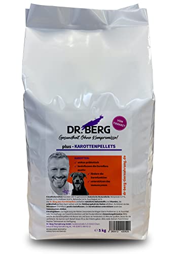 Dr. Berg Plus-KAROTTENPELLETS für Hunde: Ergänzungsfutter für Hunde mit Magen-Darm-Problemen, Hautproblemen oder zur Gewichtsreduktion (5 kg) von Dr. Berg