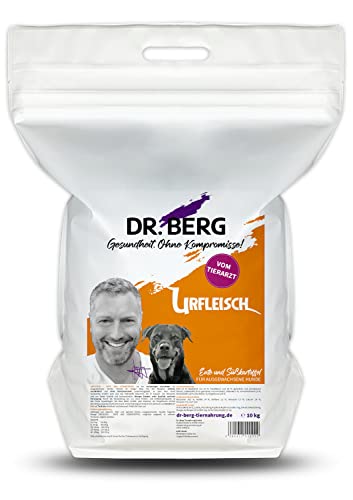 Dr. Berg URFLEISCH Ente & Süßkartoffel - Getreidefreies, hypoallergenes Hundefutter - Trockenfutter mit viel FRISCHFLEISCH - extra verträglich und lecker durch natürliche Zutaten (10 kg) von Dr. Berg