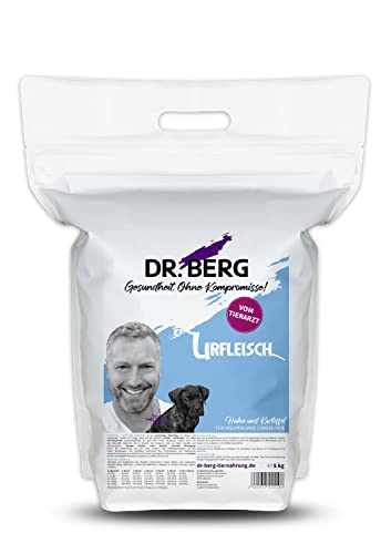 Dr. Berg URFLEISCH Huhn & Kartoffel für Welpen & Junghunde - Getreidefreies, hypoallergenes Hundefutter - Trockenfutter mit viel FRISCHFLEISCH - extra verträglich und lecker durch natürliche Zutaten (5 kg) von Dr. Berg