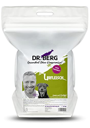 Dr. Berg URFLEISCH Lamm & Kartoffel - Getreidefreies, hypoallergenes Hundefutter - Trockenfutter mit viel FRISCHFLEISCH - extra verträglich und lecker durch natürliche Zutaten (10 kg) von Dr. Berg