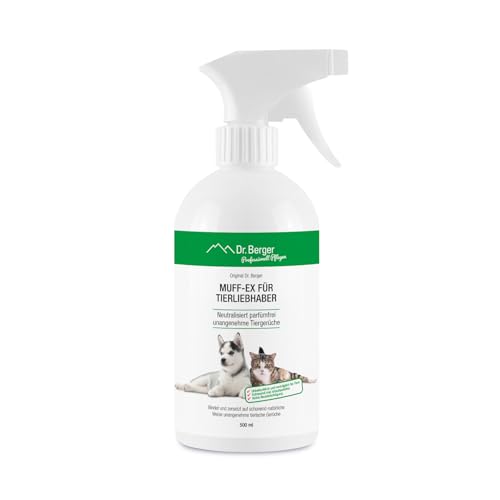 𝗗𝗿. 𝗕𝗲𝗿𝗴𝗲𝗿 Geruchsentferner als Spray [Allergiker geeignet] Geruchsneutralisierer | Hunde & Katzen Zubehör | neutraliert parfümfrei Tiergerüche | frei von Chemie | geruchsloser Luftreiniger von Dr. Berger