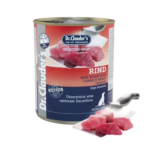 DR.CLAUDER'S - Selected Meat Prebiotic | Nassfutter in Lebensmittelqualität mit Inulin für eine gesunde Darmflora bei ausgewachsenen Hunden. Alleinfutter in der Dose | 800g Rind DR.CLAUDER'S - Selected Meat Prebiotic | Nassfutter in Lebensmittelqualität mit Inulin für eine gesunde Darmflora bei ausgewachsenen Hunden. Alleinfutter in der Dose | 800g Rind von Dr. Clauder's