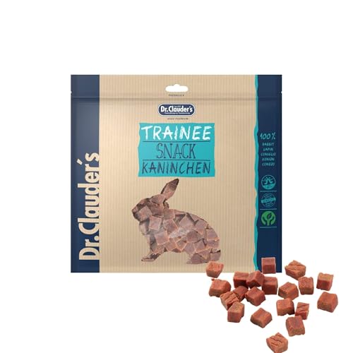 DR.CLAUDER'S - Trainee Snack | Leicht verdauliche Snacks aus 95% Fleisch mit Inulin für Hunde und Katzen. Schonend dampftrocknete Leckerlis im Frischebeutel | 500g Kaninchen von Dr. Clauder's
