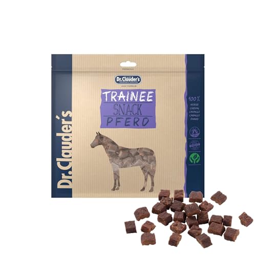 DR.CLAUDER'S - Trainee Snack | Leicht verdauliche Snacks aus 95% Fleisch mit Inulin für Hunde und Katzen. Schonend dampftrocknete Leckerlis im Frischebeutel | 500g Pferd von Dr. Clauder's