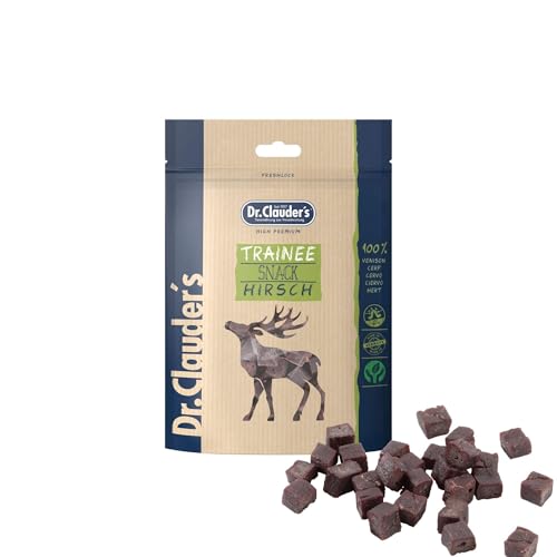 DR.CLAUDER'S - Trainee Snack | Leicht verdauliche Snacks aus 95% Fleisch mit Inulin für Hunde und Katzen. Schonend dampftrocknete Leckerlis im Frischebeutel | 80g Hirsch DR.CLAUDER'S - Trainee Snack | Leicht verdauliche Snacks aus 95% Fleisch mit Inulin für Hunde und Katzen. Schonend dampftrocknete Leckerlis im Frischebeutel | 80g Hirsch von Dr. Clauder's