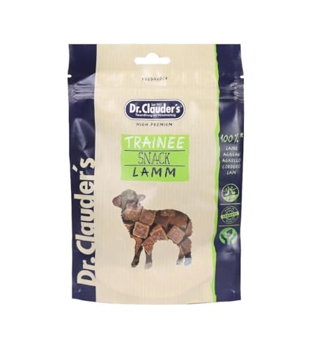 DR.CLAUDER'S - Trainee Snack | Leicht verdauliche Snacks aus 95% Fleisch mit Inulin für Hunde und Katzen. Schonend dampftrocknete Leckerlis im Frischebeutel | 80g Lamm DR.CLAUDER'S - Trainee Snack | Leicht verdauliche Snacks aus 95% Fleisch mit Inulin für Hunde und Katzen. Schonend dampftrocknete Leckerlis im Frischebeutel | 80g Lamm von Dr. Clauder's