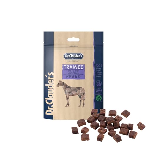 DR.CLAUDER'S - Trainee Snack | Leicht verdauliche Snacks aus 95% Fleisch mit Inulin für Hunde und Katzen. Schonend dampftrocknete Leckerlis im Frischebeutel | 80g Pferd DR.CLAUDER'S - Trainee Snack | Leicht verdauliche Snacks aus 95% Fleisch mit Inulin für Hunde und Katzen. Schonend dampftrocknete Leckerlis im Frischebeutel | 80g Pferd von Dr. Clauder's