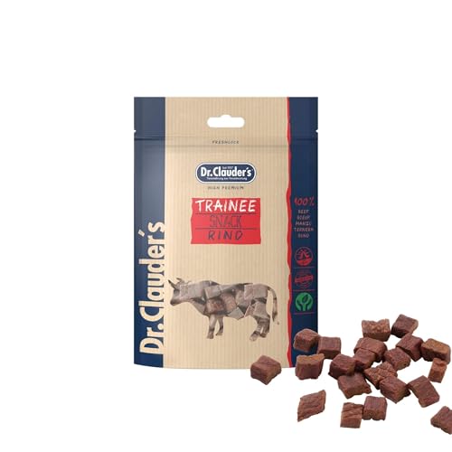 DR.CLAUDER'S - Trainee Snack | Leicht verdauliche Snacks aus 95% Fleisch mit Inulin für Hunde und Katzen. Schonend dampftrocknete Leckerlis im Frischebeutel | 80g Rind DR.CLAUDER'S - Trainee Snack | Leicht verdauliche Snacks aus 95% Fleisch mit Inulin für Hunde und Katzen. Schonend dampftrocknete Leckerlis im Frischebeutel | 80g Rind von Dr. Clauder's
