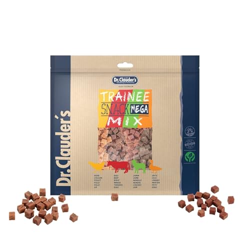 DR.CLAUDER'S - Trainee Snack Mega Mix | Leicht verdauliche Snacks aus 95% Fleisch mit Inulin für Hunde und Katzen. Nährstoffreiche Leckerlis im Frischebeutel | 500g von Dr. Clauder's