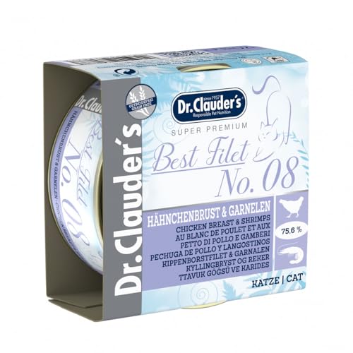 Dr Clauder Best Filet Nr. 8 Hühnerbrust & Garnelen 70 g für Katzen von Dr. Clauder's