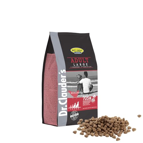 DR.CLAUDER’S - Best Choice Adult Large | Trockenfutter für große, ausgewachsene Hunde zur Unterstützung von Knochen und Gelenken. Weizenfreies Alleinfutter im Beutel | 350g Geflügel von Dr.Clauder´s