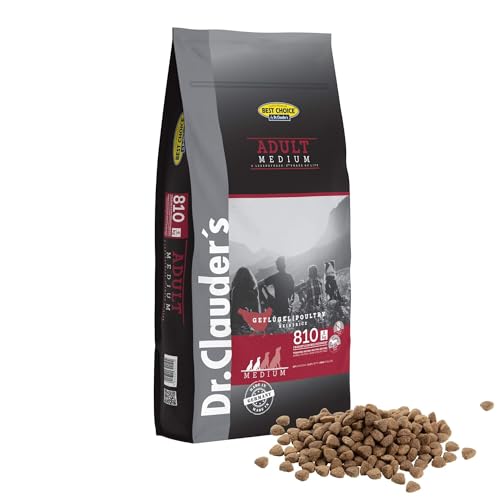 DR.CLAUDER’S - Best Choice Adult Medium | Trockenfutter für kleine und mittelgroße, ausgewachsene Hunde zur Unterstützung der Verdauung. Weizenfreies Alleinfutter im Beutel | 12,5kg Geflügel von Dr.Clauder´s