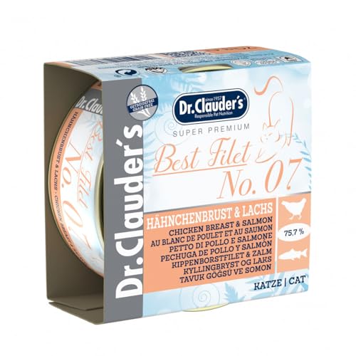 Dr. Clauder's Best Filet Adult No. 07 Hähnchenbrust & Lachs | 24 x 70 g Dr. Clauder's Best Filet Adult No. 07 Hähnchenbrust & Lachs | 24 x 70 g von Dr. Clauder's