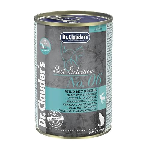 Dr. Clauder's Best Selection Adult No. 6 Wild mit Kürbis | 6 x 400 g Dr. Clauder's Best Selection Adult No. 6 Wild mit Kürbis | 6 x 400 g von Dr. Clauder's