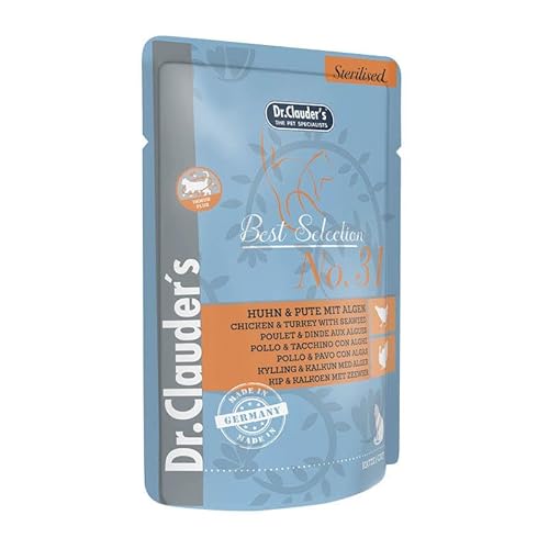Dr. Clauder's Best Selection Sterilised No. 31 Huhn & Pute mit Algen Pouch | 16 x 85 g von Dr. Clauder's