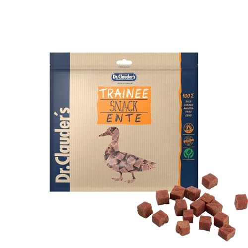 DR.CLAUDER'S - Trainee Snack | Leicht verdauliche Snacks aus 95% Fleisch mit Inulin für Hunde und Katzen. Schonend dampftrocknete Leckerlis im Frischebeutel | 500g Ente von Dr. Clauder's