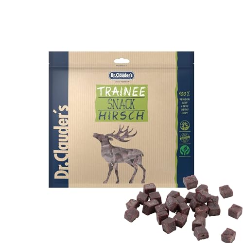 DR.CLAUDER'S - Trainee Snack | Leicht verdauliche Snacks aus 95% Fleisch mit Inulin für Hunde und Katzen. Schonend dampftrocknete Leckerlis im Frischebeutel | 500g Hirsch DR.CLAUDER'S - Trainee Snack | Leicht verdauliche Snacks aus 95% Fleisch mit Inulin für Hunde und Katzen. Schonend dampftrocknete Leckerlis im Frischebeutel | 500g Hirsch von Dr.Clauder´s