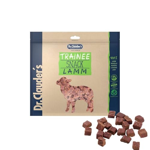DR.CLAUDER'S - Trainee Snack | Leicht verdauliche Snacks aus 95% Fleisch mit Inulin für Hunde und Katzen. Schonend dampftrocknete Leckerlis im Frischebeutel | 500g Lamm von Dr.Clauder´s