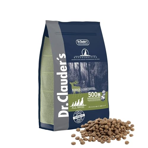 DR.CLAUDER'S - Hyposensitive | Trockenfutter mit Singleprotein für Sensible, ausgewachsene Hunde. Getreide- und glutenfreies Alleinfuttermittel im Beutel | 3,5kg Hirsch&Kartoffel von Dr.Clauder´s