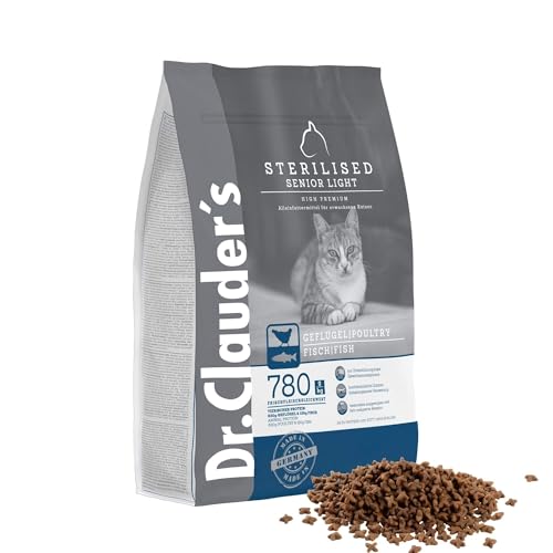 DR.CLAUDER'S - High Premium Sterilised/Senior/Light | Trockenfutter für sterilisierte, ältere oder übergewichtige Katzen. Weizenfreies Alleinfutter im Beutel | 1,5kg Geflügel&Fisch von Dr.Clauder´s