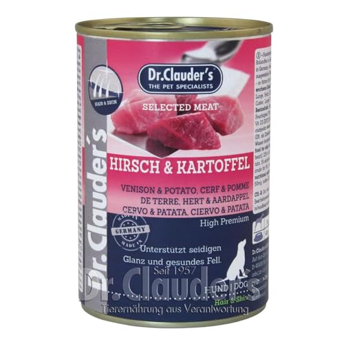 Dr. Clauders Selected Meat Hirsch & Kartoffel | 6X 400g Hundefutter von Dr.Clauder´s