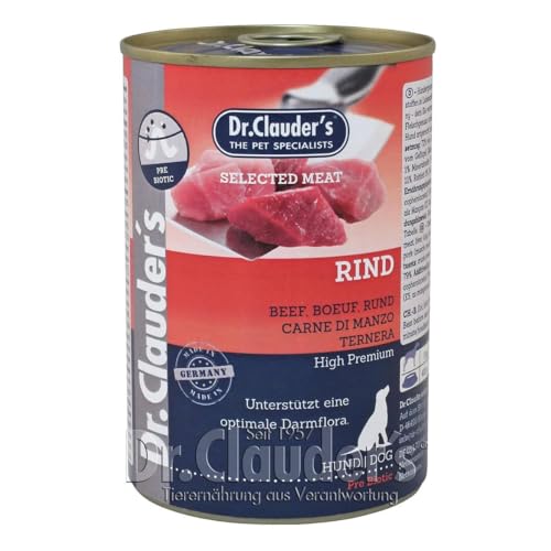Dr. Clauders Selected Meat Rind | 6X 400g Hundefutter nass Dr. Clauders Selected Meat Rind | 6X 400g Hundefutter nass von Dr. Clauder's