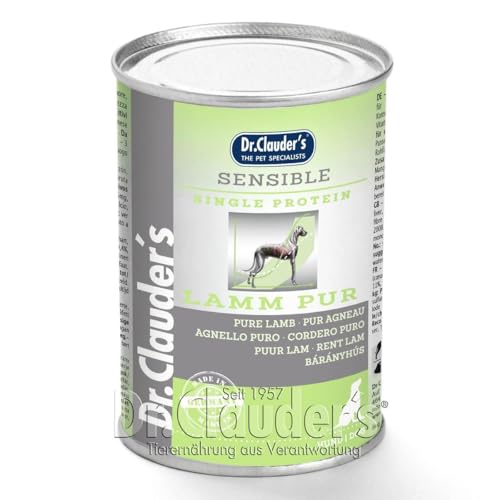 Dr. Clauders Selected Meat Sensible Lamm pur | 6X 400g Hundefutter von Dr.Clauder´s