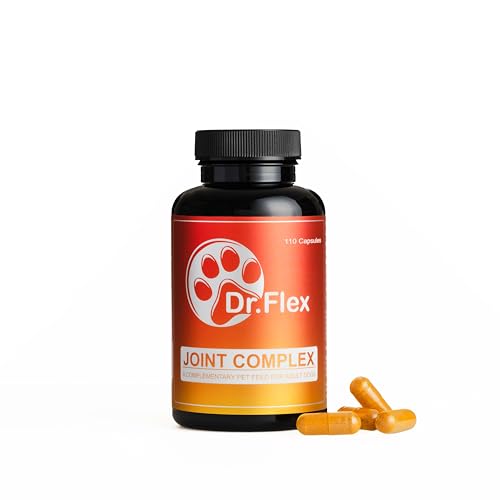 Dr. Flex Gelenk- & Knochenschutz Kapseln für Hunde – 110 Kapseln – Mit Glucosamin, Chondroitin, MSM, Kurkuma & Piperin – Unterstützung bei Gelenkproblemen & Osteoarthritis Dr. Flex Gelenk- & Knochenschutz Kapseln für Hunde – 110 Kapseln – Mit Glucosamin, Chondroitin, MSM, Kurkuma & Piperin – Unterstützung bei Gelenkproblemen & Osteoarthritis von Dr. Flex