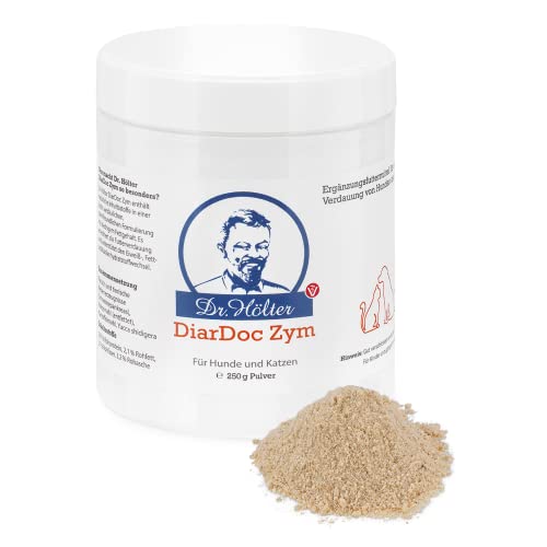 Dr. Hölter DiarDoc Zym Pankreasenzyme, Verdauungsenzyme für Hunde bei Darmprobleme und bei Futterunverträglichkeiten/Futtermittelallergien (250g DiarDoc Zym Pulver) von Dr. Hölter