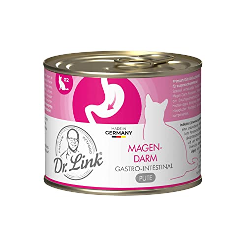 Dr. Link® Spezial-DIÄT 6x200g Magen-Darm I Gastro-Intestinal Pute | Nassfutter für Katzen von Dr. Link VET PETCARE
