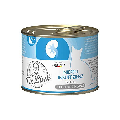 Dr. Link® SPEZIAL-DIÄT 6x200g Niereninsuffizienz I Renal Huhn und Hering von Dr. Link VET PETCARE