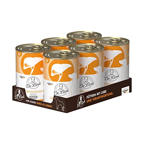 Dr. Link® Spezial-DIÄT 6x400g Leberinsuffizienz | Hepatic Huhn | Nassfutter für Hunde von Dr. Link VET PETCARE