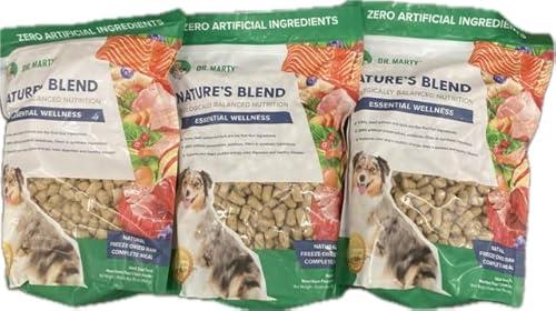 Dr. Marty Nature's Blend Gefriergetrocknetes Rohfutter für Hunde, 48 oz (3 Beutel x 46 oz) von Dr. Marty