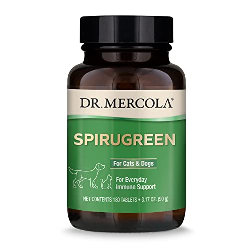 Dr. Mercola, SpiruGreen, Superfood for Pets, with Astaxanthin, For Dogs, Cats, Birds & Fish, 500 mg, 180 Tablets Dr. Mercola, SpiruGreen, Superfood for Pets, with Astaxanthin, For Dogs, Cats, Birds & Fish, 500 mg, 180 Tablets von Dr. Mercola