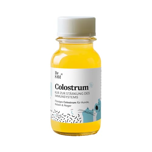 Dr. SAM Colostrum für Katzen & Hunde - Kur zur Stärkung des Immunsystems, natürliche und besonders laktosearme Erstmilch Kuh Kolostrum für die Immunabwehr, Made in Germany, 125ml Dr. SAM Colostrum für Katzen & Hunde - Kur zur Stärkung des Immunsystems, natürliche und besonders laktosearme Erstmilch Kuh Kolostrum für die Immunabwehr, Made in Germany, 125ml von Dr. SAM
