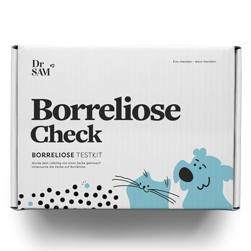 Dr. SAM Zeckentest für Hunde und Katzen- Pawcheck Borreliose Test als einfachen zertifizierten Labortest für zuhause - schnelles Ergebnis - Tick Test for Dogs and Cats von Dr. SAM