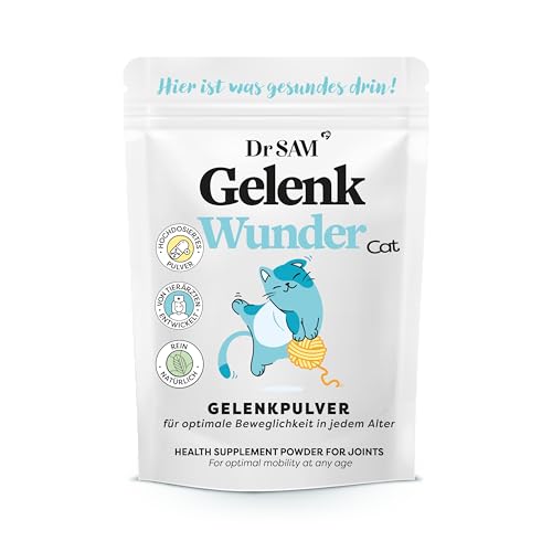 Dr. SAM Premium Gelenkpulver für Katzen - GelenkWunder Superfood-Kombi aus Grünlippmuschel - Bewegungspulver für kräftige Gelenke und Muskeln - 100% natürlich - Agility Powder cat - hochdosiert von Dr. SAM