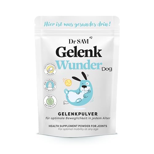 Dr. SAM Premium Gelenkpulver für Hunde - GelenkWunder Superfood-Kombi aus Grünlippmuschel - Bewegungspulver für kräftige Gelenke und Muskeln - 100% natürlich - Agility Powder Dog - hochdosiert von Dr. SAM