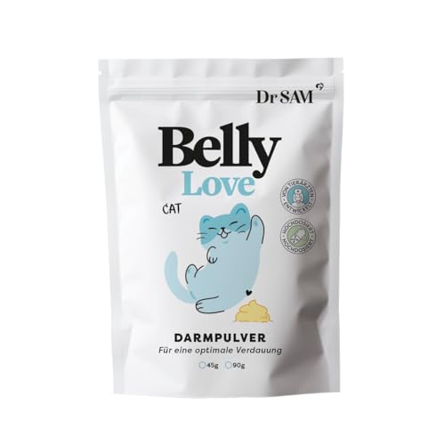 Dr. SAM Premium Darmpulver für Katzen - BellyLove als pflanzliches Darm- und Magenpulver für Balance im Darm - unterstützend bei Magen-Darm-Erkrankung - Stomach Powder cat - hochdosiertes Probiotikum von Dr. SAM