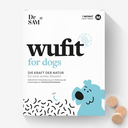 Dr. SAM Wurm-Kraut Tabletten für Hunde auf Pflanzenbasis - Wurmkur sekundierend als Unterstützung der natürlichen Magen-Darm-Funktion nach einem Wurmbefall - Monatspackung - Hunde 20-40kg von Dr. SAM